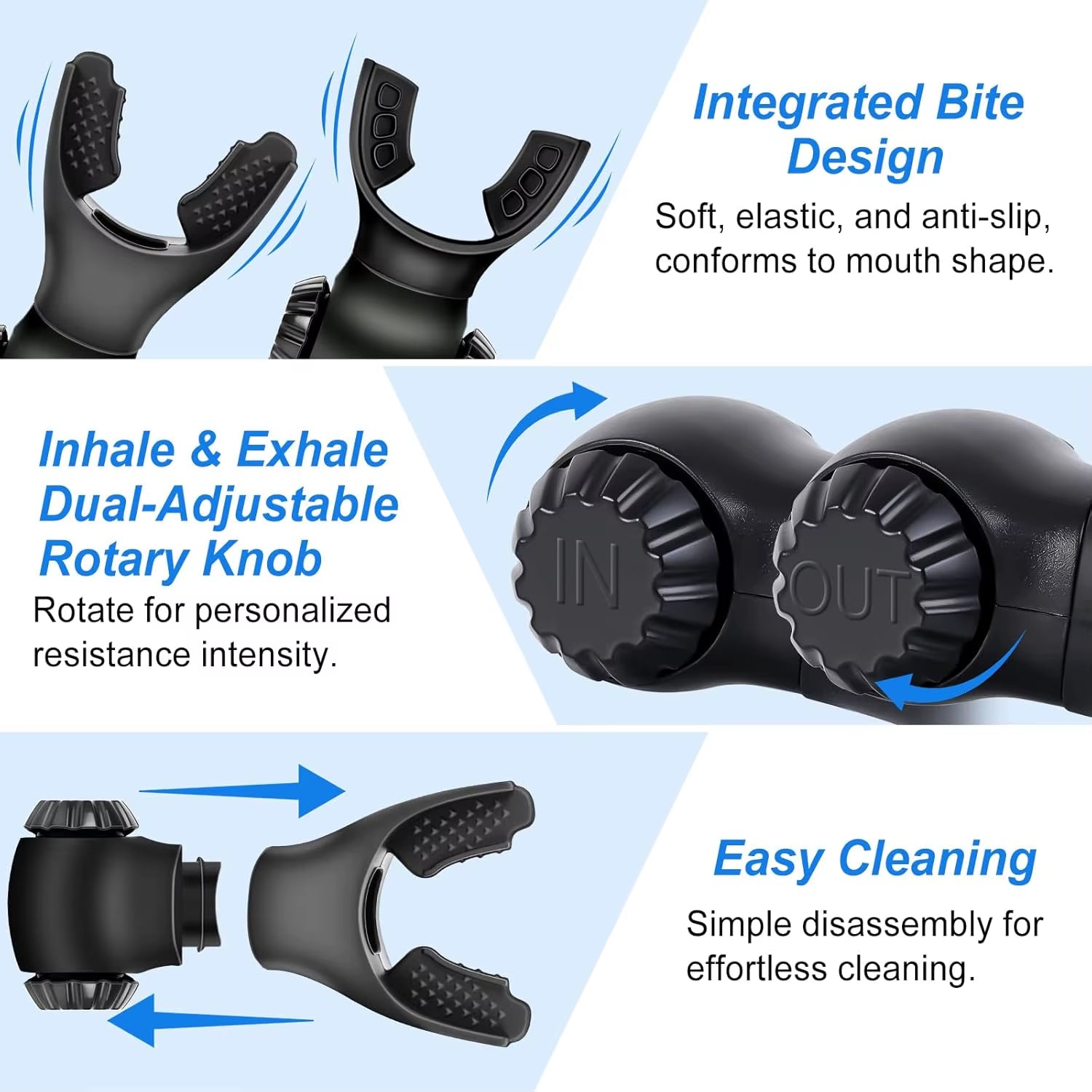 Breathing Trainer Lung Respirator Fitness Equipment Respiratory Silicone High Altitude Training Outdoor Expiratory Exercise Tool